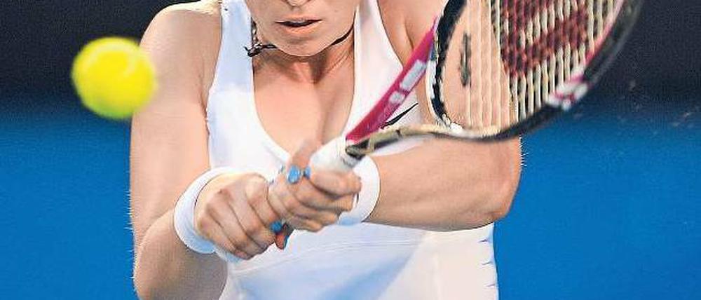 Nah dran. Sabine Lisicki kämpfte beherzt, musste sich aber geschlagen geben. Foto: dapd