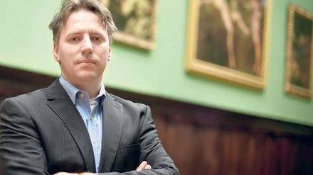 Der Tatort-Kommissar. René Allonge ist ein Meister der Spannung, auch in seinem Vortrag, den er am Freitag im Bode-Museum beim Kunstsachverständigentag gehalten hat. Das Motto: „Tatort Kunst“.Foto: dapd/Maja Hitij