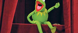 Kermit kämpft . Der neue Film mit den „Muppets“ läuft ab Donnerstag im Kino. Foto: dpa
