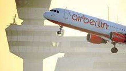 Landung in Tegel. Auch Air Berlin will die Zahl der Flüge erhöhen. Foto: dapd