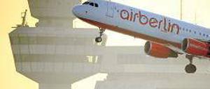 Landung in Tegel. Auch Air Berlin will die Zahl der Flüge erhöhen. Foto: dapd