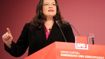 Jetzt wird scharf geschossen: Andrea Nahles stemmt sich gegen die Rentenreform.