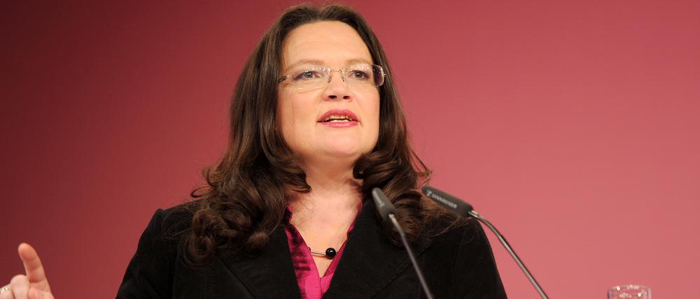 Jetzt wird scharf geschossen: Andrea Nahles stemmt sich gegen die Rentenreform.