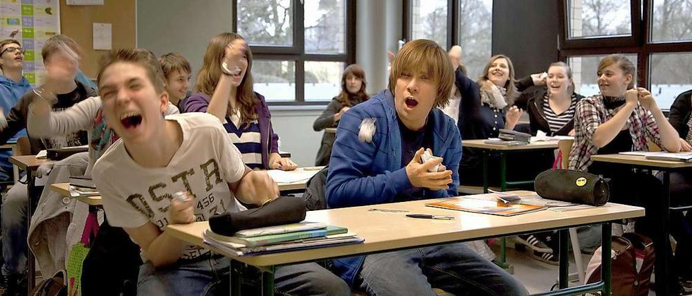 Schule kann auch Spaß machen: Szene aus "Jonas", gedreht in einer Zeuthener Schule. 