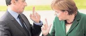 Krisen-Paar. Merkel und Sarkozy treffen sich – am Montag ist es wieder so weit. Foto: dpa
