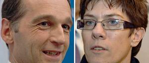 Der Vorsitzende der SPD Saar, Heiko Maas, und die saarländische Ministerpräsidentin Annegret Kramp-Karrenbauer (CDU) können sich eine große Koalition vorstellen.