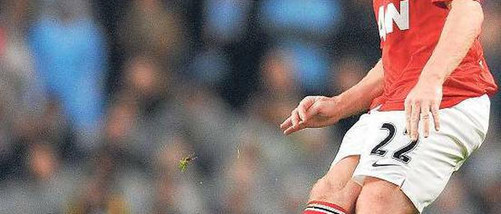 Dritter Frühling. Paul Scholes kehrte für ManU auf den Rasen zurück. Foto: AFP