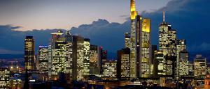 Bankenviertel von Frankfurt. Die europäischen Kredithäsuer stürzen sich auf billiges Geld von der EZB.