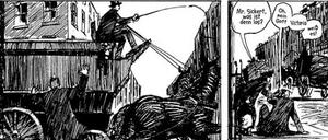 Mal skizzenhaft, mal realistisch: Eine Szene aus dem Buch.