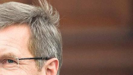 Blick nach vorn. Christian Wulff gibt einen Fehler zu. Dann soll es so weitergehen wie bisher. Foto: Robert Schlesinger(dpa