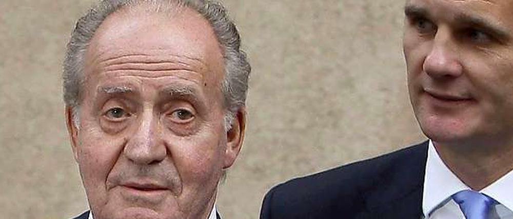 Nicht mehr erwünscht. Spaniens König Juan Carlos (l.) sind die Geschäfte seines Schwiegersohns Inaki Urdangarin zu windig.