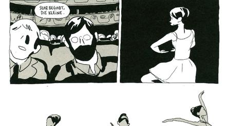 Auf der Spitze. Dem Zeichner ist die Tänzerin nie begegnet. Ihr Auftritt in einem Musikvideo war die Initialzündung für den Comic.