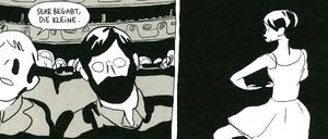 Auf der Spitze. Dem Zeichner ist die Tänzerin nie begegnet. Ihr Auftritt in einem Musikvideo war die Initialzündung für den Comic.