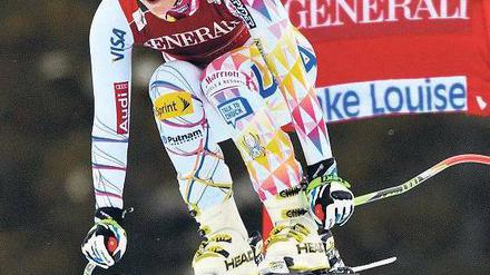 Ablenkung in der Luft. Nach der Trennung von ihrem Mann dominierte Lindsey Vonn die Weltcup-Tage von Lake Louise. Foto: dpa