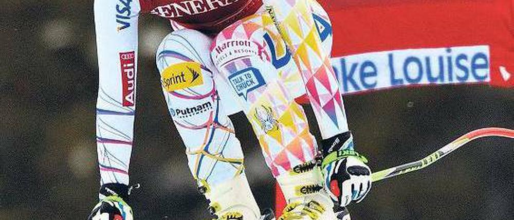 Ablenkung in der Luft. Nach der Trennung von ihrem Mann dominierte Lindsey Vonn die Weltcup-Tage von Lake Louise. Foto: dpa