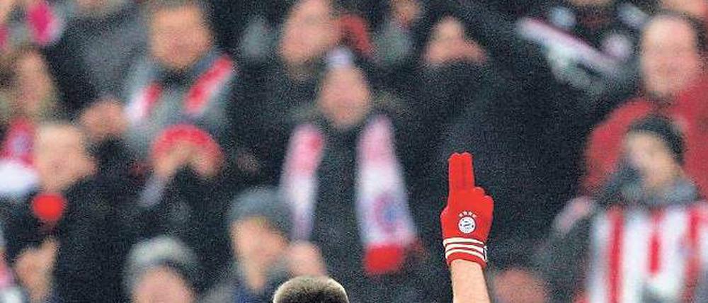 Zwei Tore für Platz eins. Dank der beiden Treffer von Franck Ribéry kann der FC Bayern den letzten Spieltag der Gruppenphase ganz entspannt angehen. Foto: Reuters