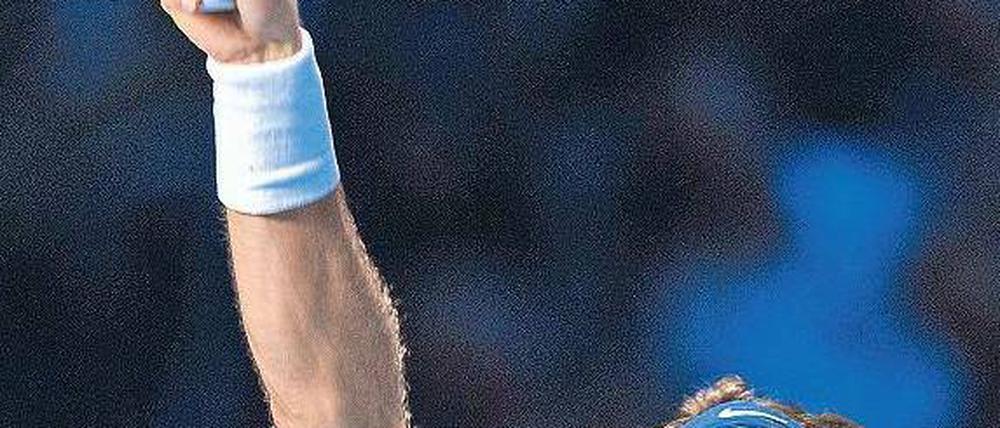 Von oben herab. Roger Federer ließ Rafael Nadal überhaupt keine Chance. Foto: AFP