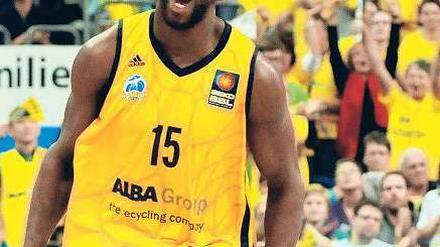 Nicht nur gut gebrüllt. Derrick Allen und seine Mitspieler glauben seit Sonntag, jeden Gegner besiegen zu können. Foto: dapd