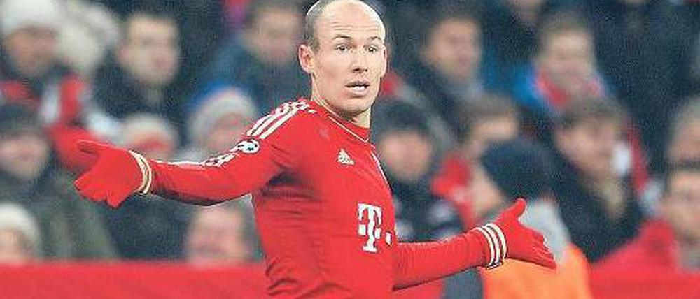 Er läuft wieder, es läuft aber noch nicht. Arjen Robben ist wieder fit, doch überzeugen konnte er gegen Dortmund und Villarreal nicht.Foto: dapd