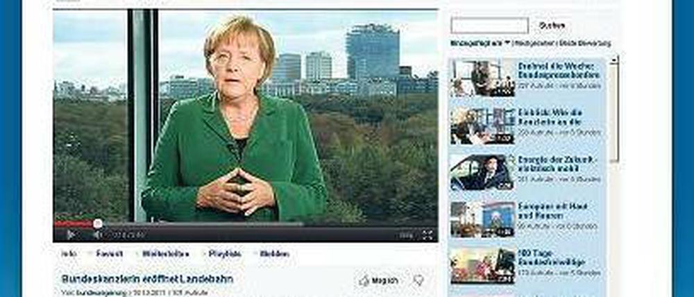 Danke für Ihre Fragen. In drei Interview-Teilen will die Kanzlerin ab dem 18. November auf ihrem neuen Youtube-Kanal Fragen der Bürger beantworten. Foto: Axel Schmidt / dapd