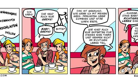 Voll das Leben: Eine Szene aus Sarah Burrinis Strip „Das Leben ist kein Ponyhof“.