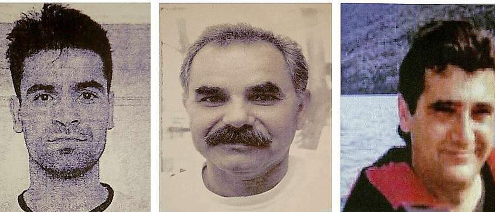Das Bild zeigt acht Mordopfer der Nazi-Gruppe: Enver Simsek, Abdurrahim Özüdogru, Süleyman Tasköprü und Habil Kilic (oben, v.l.), sowie Yunus Turgut, Ismail Yasar, Theodorus Boulgarides und Mehmet Kubasik (unten, v.l). 