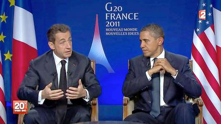 Offene Worte: Nicolas Sarkozy und Barack Obama beim G20-Gipfel in Cannes.