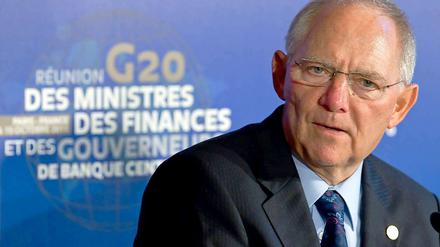 Übernimmt eine wichtige Rolle für die Euro-Staaten: Bundesfinanzminister Schäuble, hier bei einem Treffen der G20-Finanzminister Mitte Oktober.