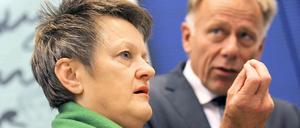 Die Fraktionschefs der Grünen im Bundestag: Renate Künast und Jürgen Trittin