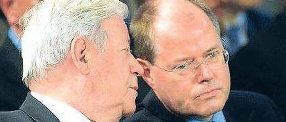 Empfehlung. Altbundeskanzler Schmidt hält den früheren Finanzminister Steinbrück für den richtigen SPD-Kanzlerkandidaten. 
