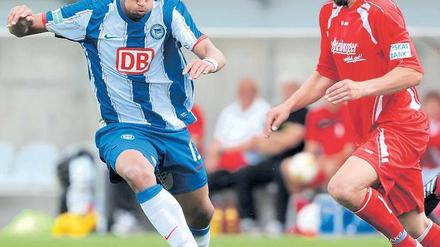 Man kennt sich. Hertha II spielte in der Regionalliga schon gegen Meuselwitz. 