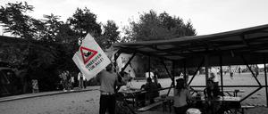Protest: Das Projekt "Mediaspree" bedroht das Idyll am Ufer.