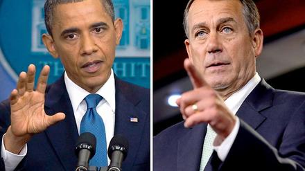 Kontrahenten im Schuldenstreit: US-Präsident Obama hat es mit störrischen Republikanern wie dem Präsidenten des Abgeordnetenhauses, Boehner, zu tun.
