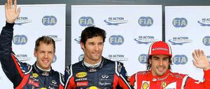 Sebastian Vettel (l.) steht ausnahmsweise mal nicht im Mittelpunkt - zumindest was die Qualifikation angeht.