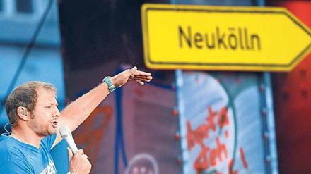 So’n Barth. Der Star im Stadion. Foto: dpa