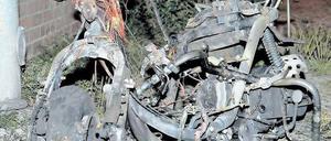 Ein Motorrad wurde in der Kuglerstraße in Prenzlauer Berg abgebrannt. Foto: Anne Meyer