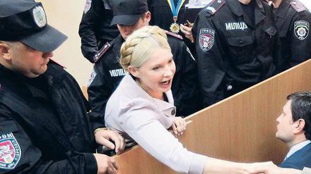 Vor Gericht. Die frühere Premierministerin Julia Timoschenko. Foto: dpa