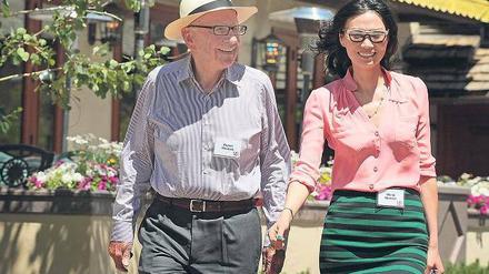 Politik beherrschen. Rupert Murdoch, hier mit seiner Frau Wendi, einer in China geborenen Geschäftsfrau. Foto: Scott Olson/Getty Images/AFP