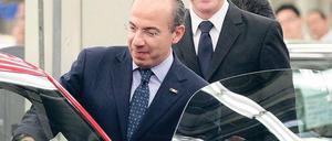 Autofahrer. Präsident Calderon und Außenminister Westerwelle in Puebla. Foto: Reuters