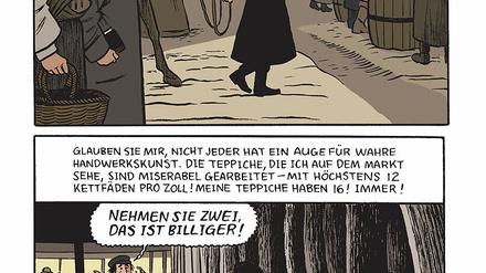 Markttag: Eine Seite aus James Sturms aktuellem Buch.