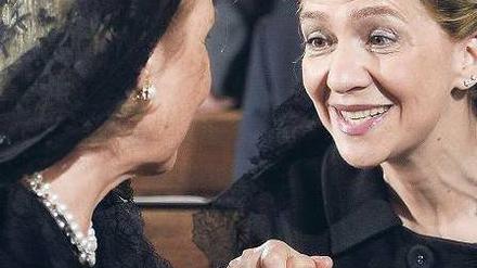 Gäste. Spaniens Prinzessin Cristina (rechts), Fürstin Marie aus Liechtenstein. Foto: dpa