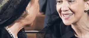 Gäste. Spaniens Prinzessin Cristina (rechts), Fürstin Marie aus Liechtenstein. Foto: dpa