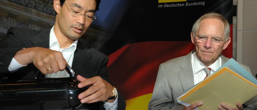 Bundeswirtschaftsminister Philipp Rösler und Bundesfinanzminister Wolfgang Schäuble.