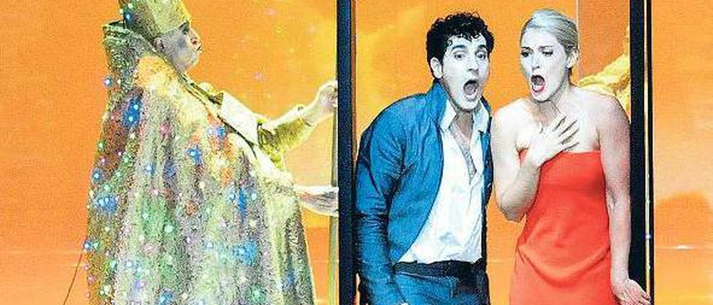 Traumpaar. Maria Bengtsson (Cunegonde) und Leonardo Capalbo (Candide). 