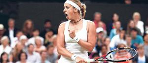 Mit Faust und Schläger. Sabine Lisicki zeigte eine kämpferisch wie spielerisch starke Leistung. 