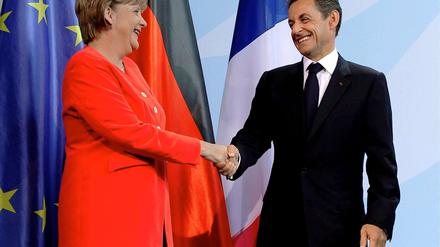 Wäre doch gelacht. Angela Merkel und Nicolas Sarkozy in Berlin.