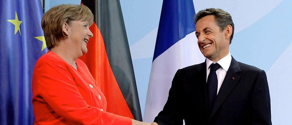 Wäre doch gelacht. Angela Merkel und Nicolas Sarkozy in Berlin.