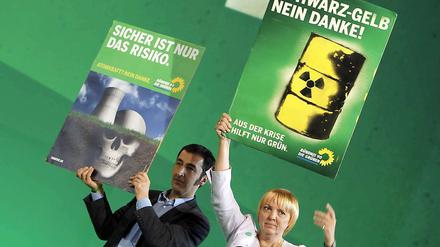 Grüne im Dilemma: Für den Atomausstieg und damit für Schwarz-Gelb oder gegen Schwarz-Gelb und damit auch gegen den Atomausstieg.