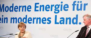 Angela Merkel ist sich mit Horst Seehofer einig: Der Atomausstieg soll 2022 kommen.