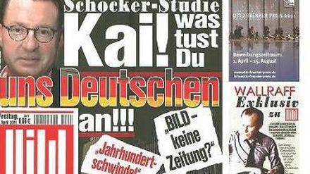 Kai auf dem Cover. „Bild“-Chefredakteur Diekmann ziert das Titelbild der Studie. 
